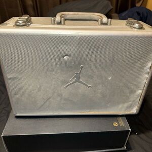 Jordan Silver Briefcase with Embossed Logo as is see photos rare
